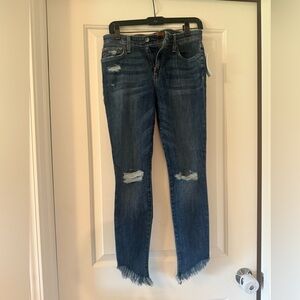 Joe's Jeans Distressed Ankle Jeans in Blue (mid rise skinny ankle) NWT